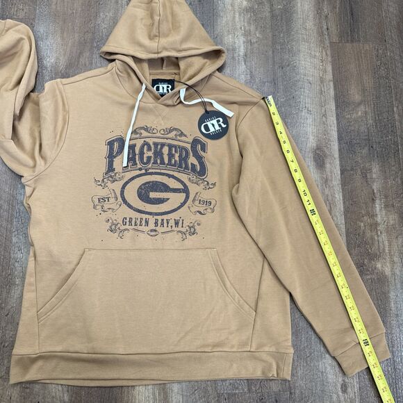 NFL x Darius Rucker x Fanatics Brown Green Bay Packers Rocker Pullover Hoodie L - Picture 12 of 16
